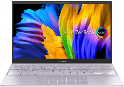 Ноутбук Asus Zenbook 13 OLED UX325EA-KG680W Core i5 1135G7 16Gb SSD512Gb Intel Iris Xe graphics 13.3" OLED FHD (1920x1080) Windows 11 Home lt.violet WiFi BT Cam Bag