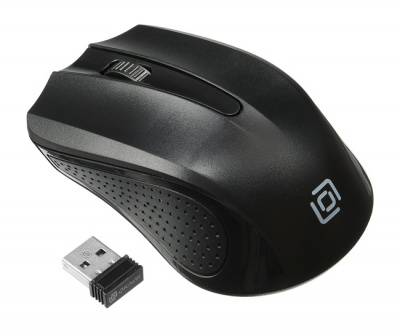 Мышь Оклик 485MW черный оптическая (1000dpi) беспроводная USB для ноутбука (3but)
