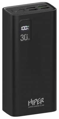 Мобильный аккумулятор Hiper Fast 30000 30000mAh 5A QC PD 4xUSB черный (FAST 30000 BLACK)