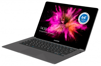 Ноутбук Digma EVE 14 C420 Celeron N4020 4Gb SSD128Gb Intel UHD Graphics 600 13.9" TN HD (1366x768) Windows 10 Home Single Language 64 dk.grey WiFi BT Cam 5000mAh