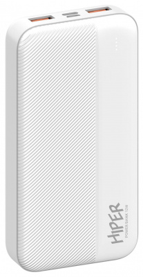Мобильный аккумулятор Hiper SM20000 20000mAh 2.4A 2xUSB белый (SM20000 WHITE)
