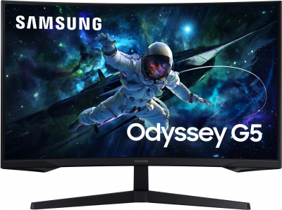 Монитор Samsung 32" Odyssey G5 S32CG550EI черный VA LED 1ms 16:9 HDMI M/M матовая 300cd 178гр/178гр 2560x1440 165Hz DP 2K USB 5.2кг