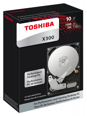 Жесткий диск Toshiba SATA-III 10Tb HDWR11AEZSTA X300 (7200rpm) 256Mb 3.5" Rtl