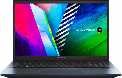 Ноутбук Asus Vivobook Pro 15 OLED M3500QC-L1079 Ryzen 7 5800H 16Gb SSD512Gb NVIDIA GeForce RTX 3050 4Gb 15.6" OLED FHD (1920x1080) noOS blue WiFi BT Cam