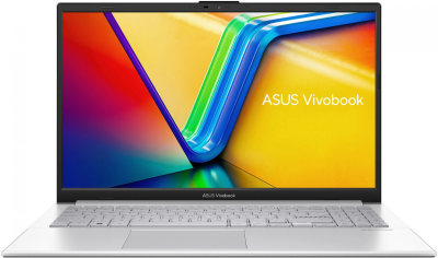 Ноутбук Asus Vivobook Go 15 E1504GA-BQ527 N100 8Gb eMMC256Gb Intel UHD Graphics 15.6" IPS FHD (1920x1080) noOS silver WiFi BT Cam (90NB0ZT1-M00VB0)