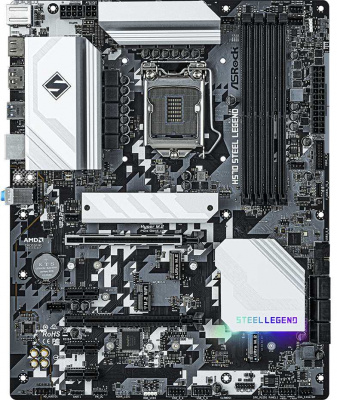 Материнская плата Asrock H570 STEEL LEGEND Soc-1200 Intel H570 4xDDR4 ATX AC`97 8ch(7.1) 2.5Gg+HDMI+DP