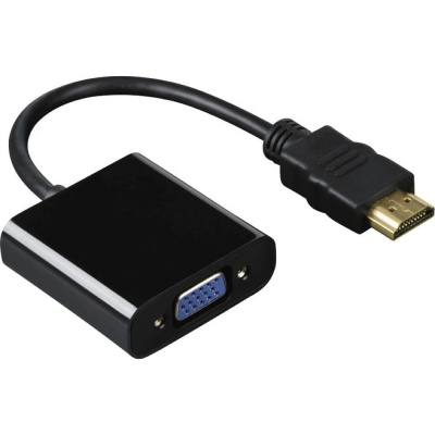 Адаптер Hama H-54569 HDMI (m)/VGA (f) 0.1м. Позолоченные контакты черный