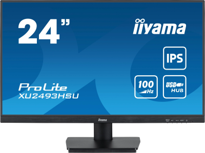 Монитор Iiyama 23.8" ProLite XU2493HSU-B6 черный IPS LED 1ms 16:9 HDMI M/M матовая 250cd 178гр/178гр 1920x1080 100Hz DP FHD USB 3кг