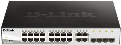 D-Link DGS-1210-20/F1A Настраиваемый коммутатор WebSmart с 16 портами 10/100/1000Base-T и 4 комбо-портами 100/1000Base-T/SFP
