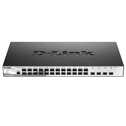 D-Link DGS-1210-28XS/ME/B1A Управляемый коммутатор 2 уровня с 24 портами 100/1000Base-X SFP и 4 портами 10GBase-X SFP+