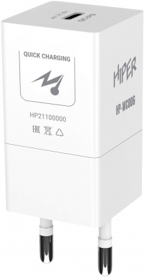 Сетевое зар./устр. Hiper HP-WC006 3A PD+QC универсальное белый