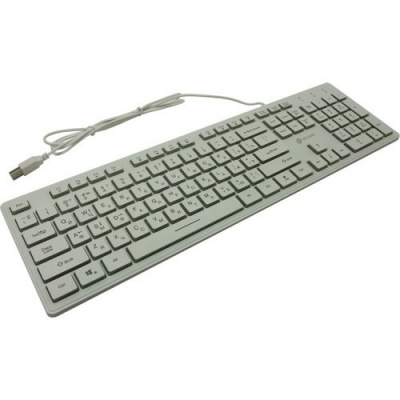 Клавиатура Oklick 550ML белый USB slim Multimedia LED [1061618]