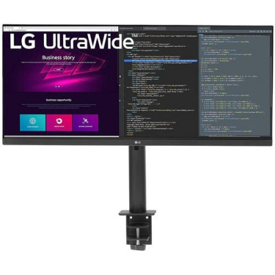 LCD LG 34'' 34WN780-B черный {IPS 3440x1400 75Hz 5ms 178/178 300cd(430cd) 1000:1 8bit HDR10 2xHDMI2.0 DisplayPort1.4 FreeSync AdaptiveSync 2xUSB3.0 AudioOut 2x7W Pivot (Ergo Stand) VESA}