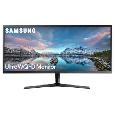 LCD Samsung 34" S34J550WQI Dark Blue Gray/черный {VA LED 3440x1440 21:9 4ms 75hz 300cd 178гр/178гр HDMIx2 DisplayPort AudioOut}
